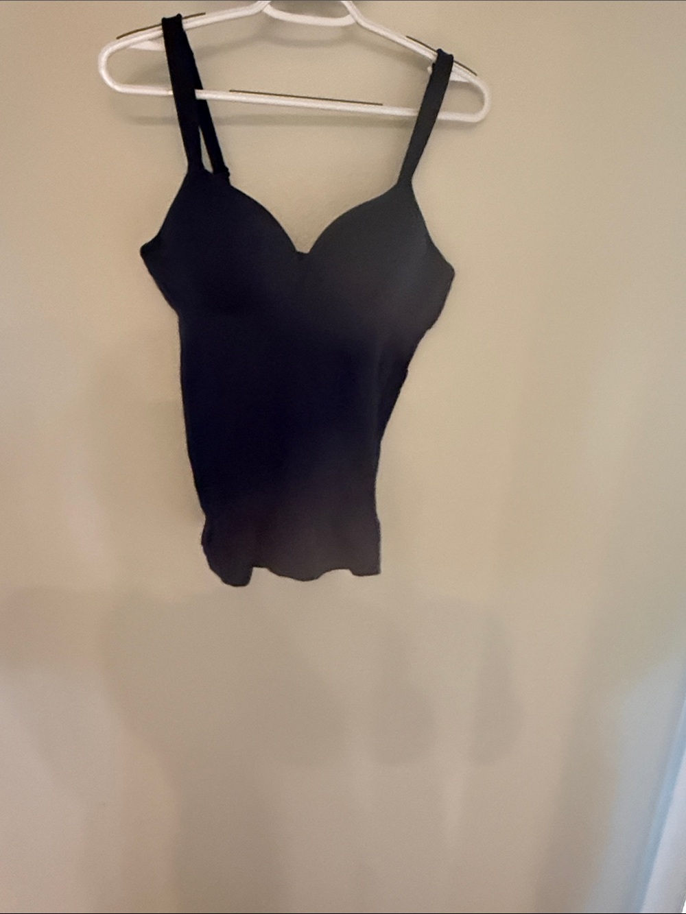 Women's Black Slim-Fit Supportive Camisole with Adjustable Straps